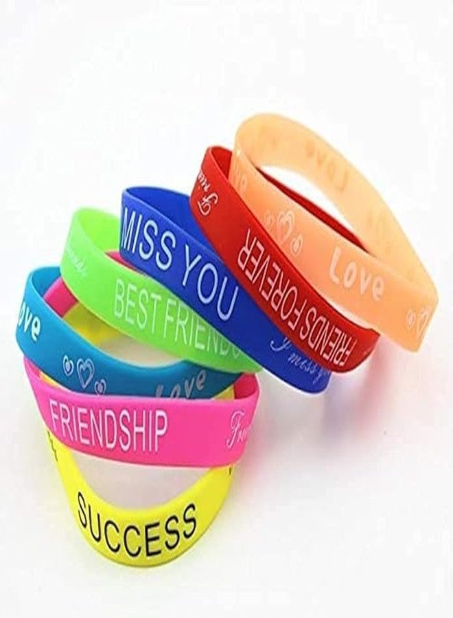 GR DESIGN® Funky Rubber Friendship Band for Girls and Boys | Silicone Belt Bracelet For Kids (Pack of 50) - Image 5